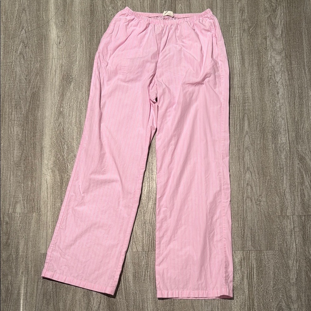 ADANOLA Pink Striped Lounge Pants